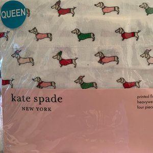 Kate Spade Queen Sheet Set with Dachshund Print